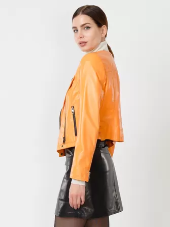 Кожаный комплект женский: Куртка 389 + Мини-юбка 03-1