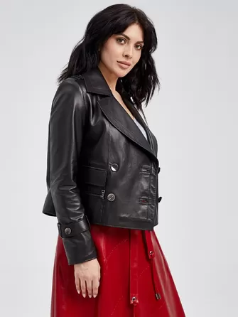 Кожаный комплект женский: Куртка 3014 + Юбка 01рс-1