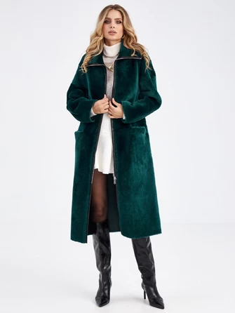 Двустороннее пальто из меховой овчины для женщин премиум класса 2015н-1