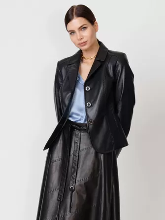 Кожаный женский пиджак 316рс-0
