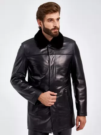 Кожаная куртка зимняя мужская 5796-0