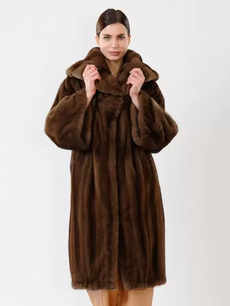 Пальто из меха норки женское 17001в-1