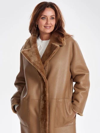 Двустороннее длинное женское пальто из овчины премиум класса 2030-1