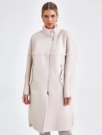 Молодежное женское пальто из натуральной овчины премиум класса 2029-0