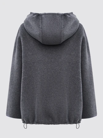 Полупальто кашемировое женское с капюшоном 1132-70-1