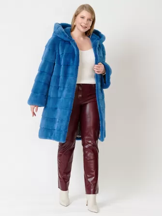 Зимний комплект женский: Пальто из меха норки 245к + Брюки 02-0