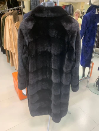 Длинная женская норковая шуба М-102- 1901-1