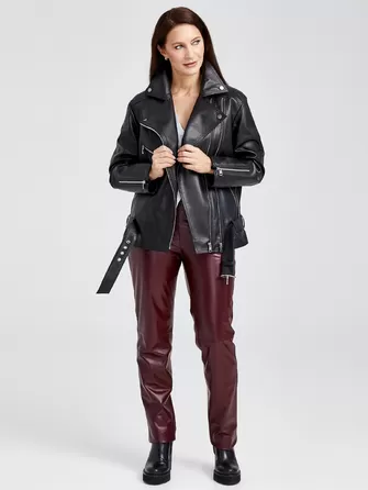 Кожаный комплект: Куртка женская 3013 + Брюки женские 02-0