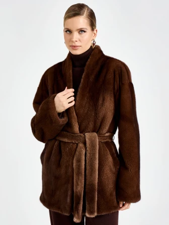 Короткий женский норковый пиджак М-102-2198-0