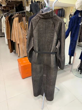 Длинная женская дубленка 2085-1