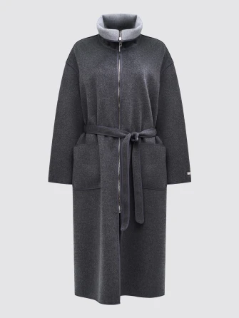 Пальто кашемировое женское темно-серое 1058-120-0