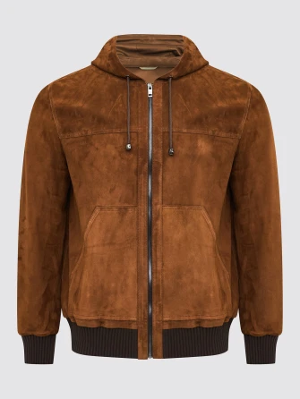 Замшевый мужской бомбер премиум класса 567з-0