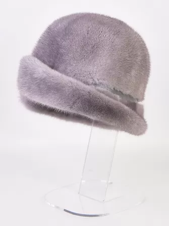 Головной убор (шляпа) из меха норки женский Забава-0
