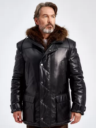 Кожаная куртка зимняя мужская 511-0