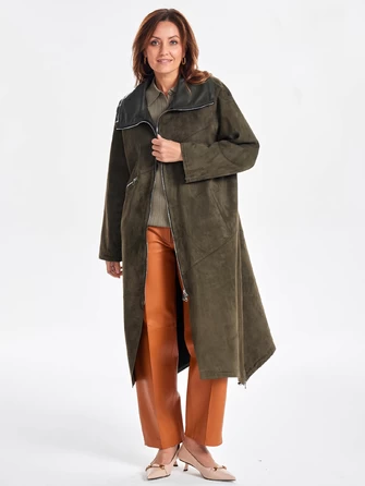 Трендовое женское замшевое пальто оверсайз премиум класса 3061з-1