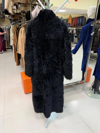 Длинная женская дубленка из тиградо 2080-1