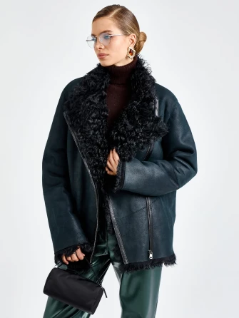 Короткая женская дубленка из тиградо 2088-0