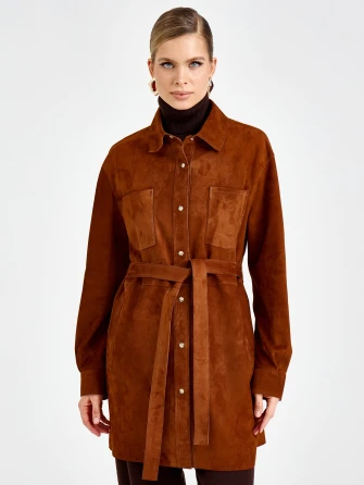 Женская замшевая куртка рубашка премиум класса 3107з-0