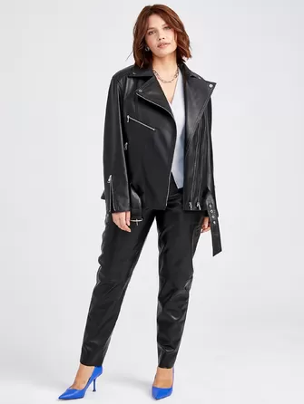 Кожаный комплект: Куртка женская 3013 + Брюки женские 02-0