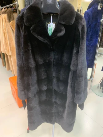 Длинная женская норковая шуба М-102- 1901-0