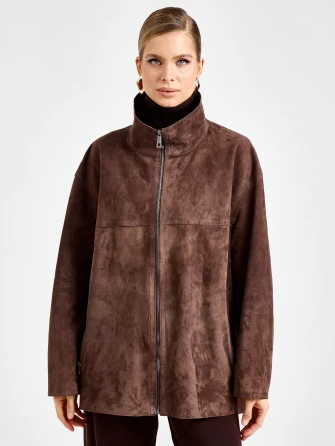 Короткая замшевая женская куртка премиум класса 3090з-1