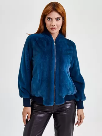 Демисезонный комплект женский: Куртка из меха норки Rome + Брюки 03-1