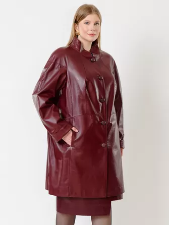 Кожаный комплект женский: Куртка 378 + Юбка-миди 07-1