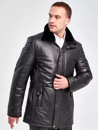 Кожаная зимняя куртка мужская 5723-0