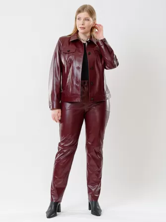 Кожаный комплект женский: Куртка 3008 + Брюки 02-0