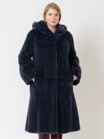 Пальто из меха норки женское 216к-0