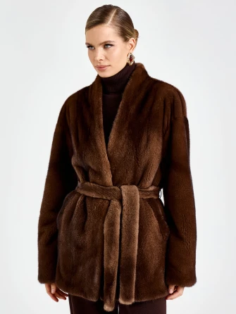 Короткий женский норковый пиджак М-102-2198-1