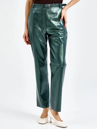 Кожаные женские брюки премиум класса 12-1