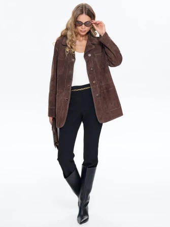 Замшевый женский пиджак премиум класса 3092з-1